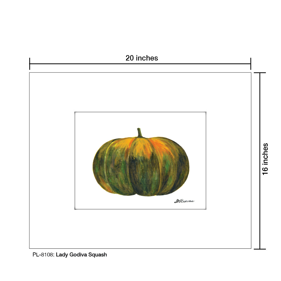 Lady Godiva Squash, Print (8108)