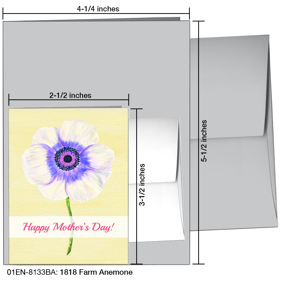 1818 Farm Anemone, Greeting Card (8133BA)