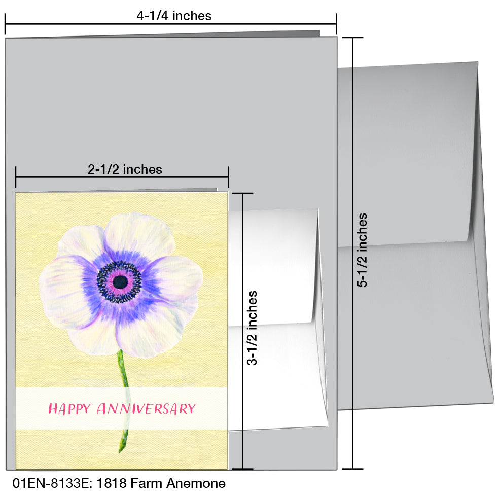 1818 Farm Anemone, Greeting Card (8133E)