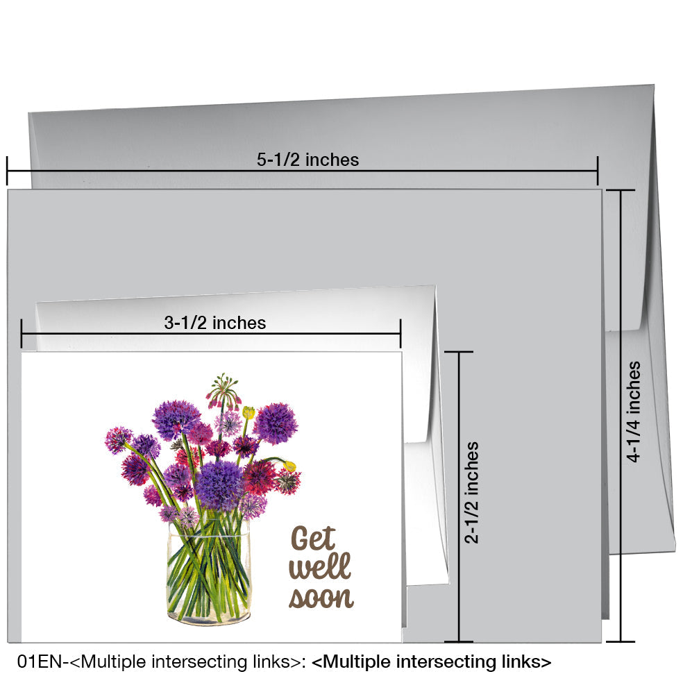 Alliums In Vase, Greeting Card (7203C)