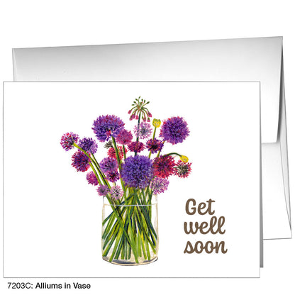 Alliums In Vase, Greeting Card (7203C)