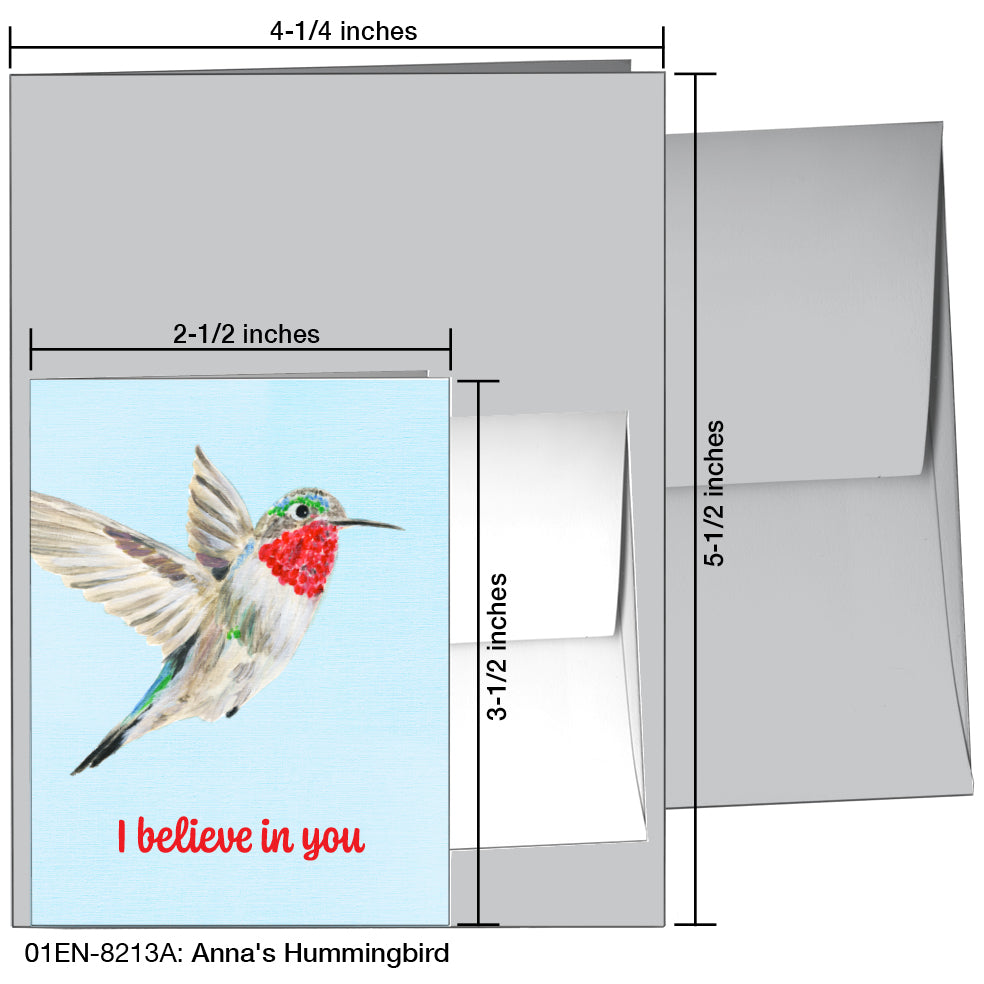 Anna's Hummingbird, Greeting Card (8213A)