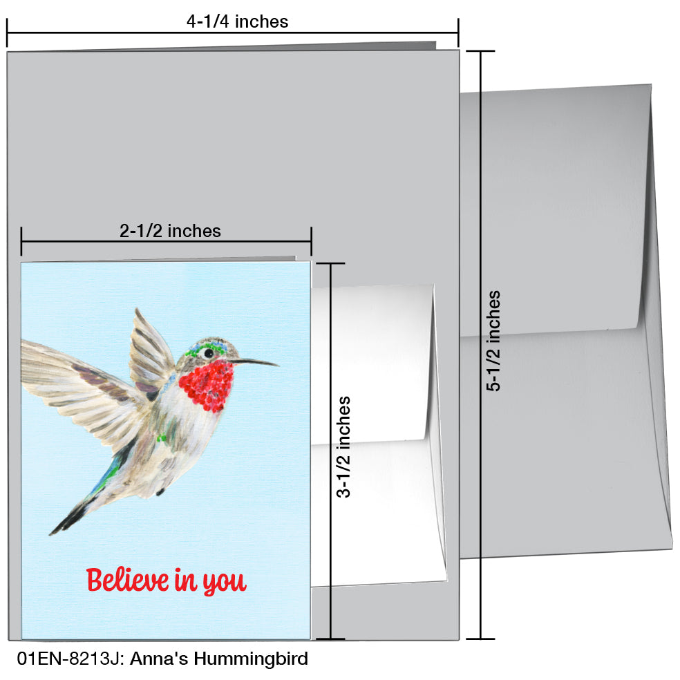 Anna's Hummingbird, Greeting Card (8213J)