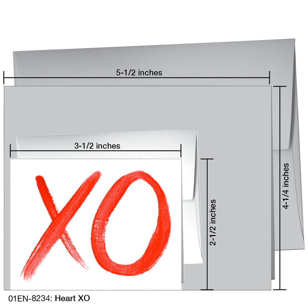 Heart XO, Greeting Card (8234)