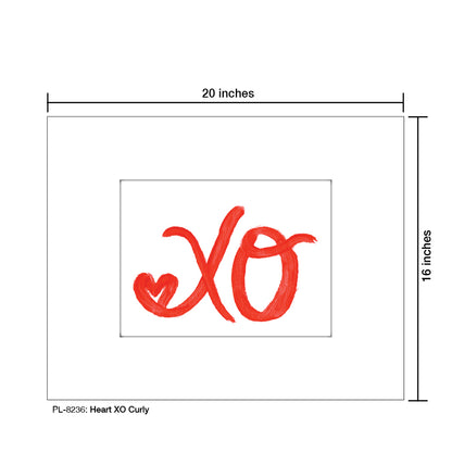 Heart XO Curly, Print (#8236)