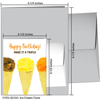 Ice Cream Cone, Greeting Card (8243A)