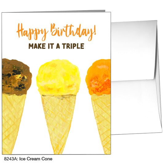 Ice Cream Cone, Greeting Card (8243A)