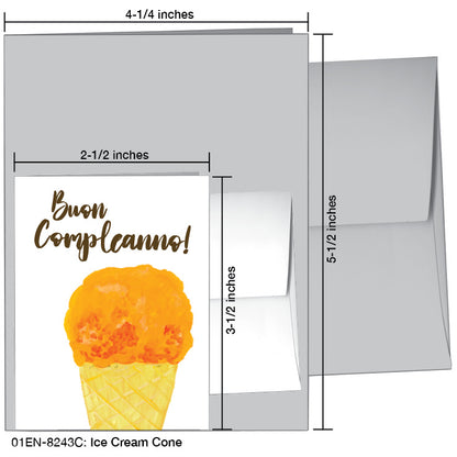 Ice Cream Cone, Greeting Card (8243C)