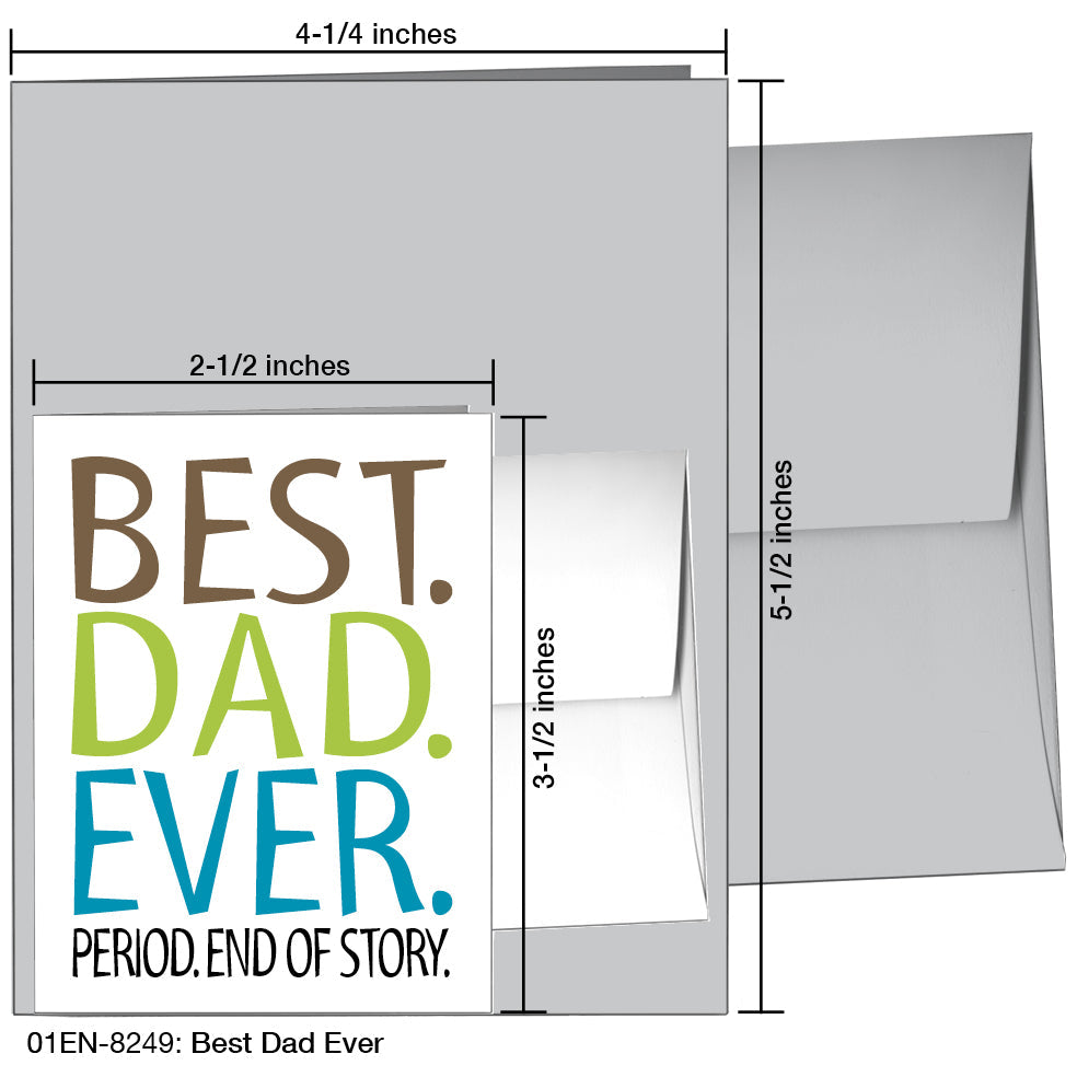 Best Dad Ever, Greeting Card (8249)