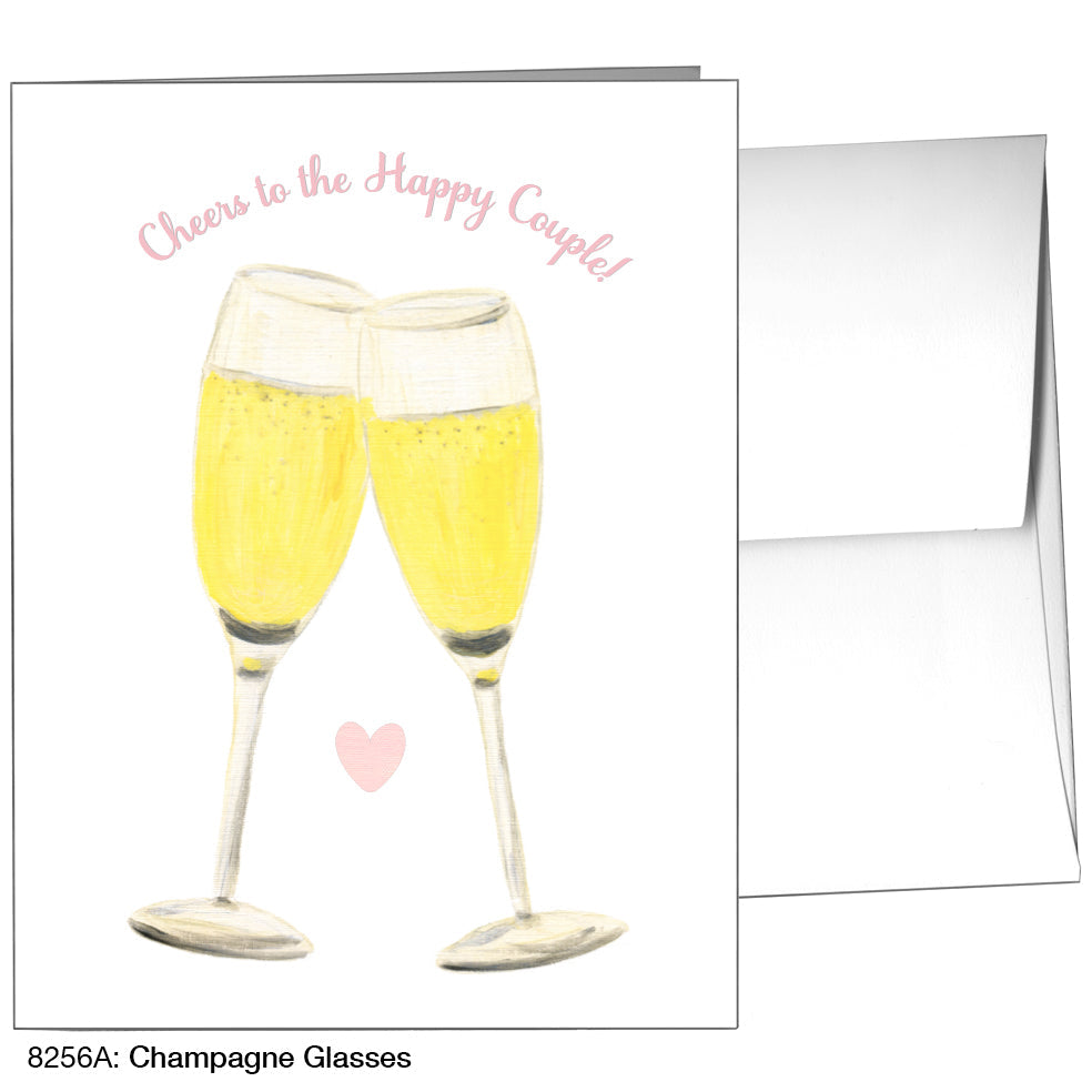 Champagne Glasses, Greeting Card (8256A)