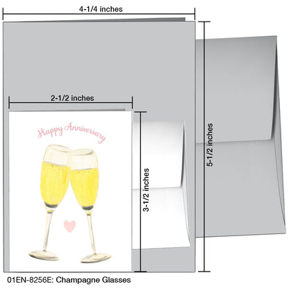 Champagne Glasses, Greeting Card (8256E)