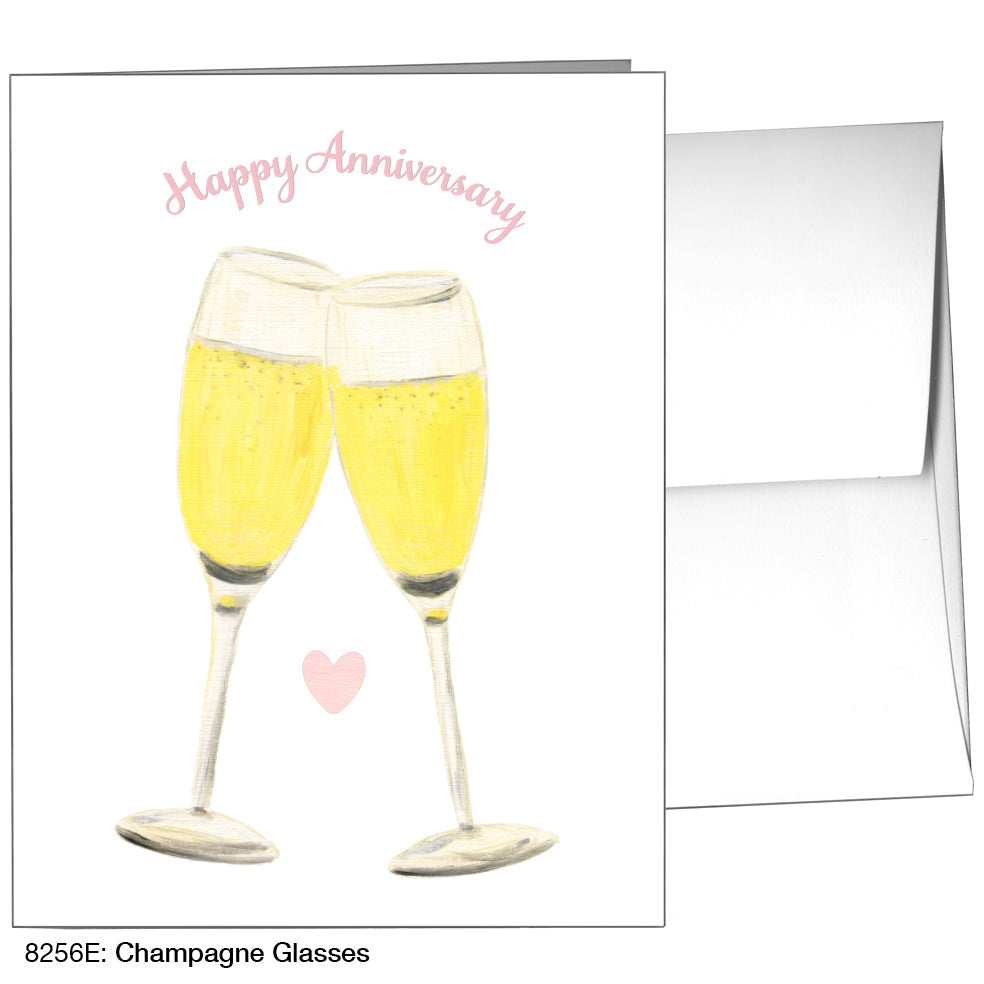 Champagne Glasses, Greeting Card (8256E)