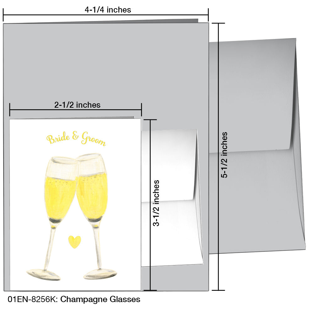 Champagne Glasses, Greeting Card (8256K)