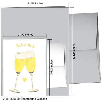 Champagne Glasses, Greeting Card (8256M)