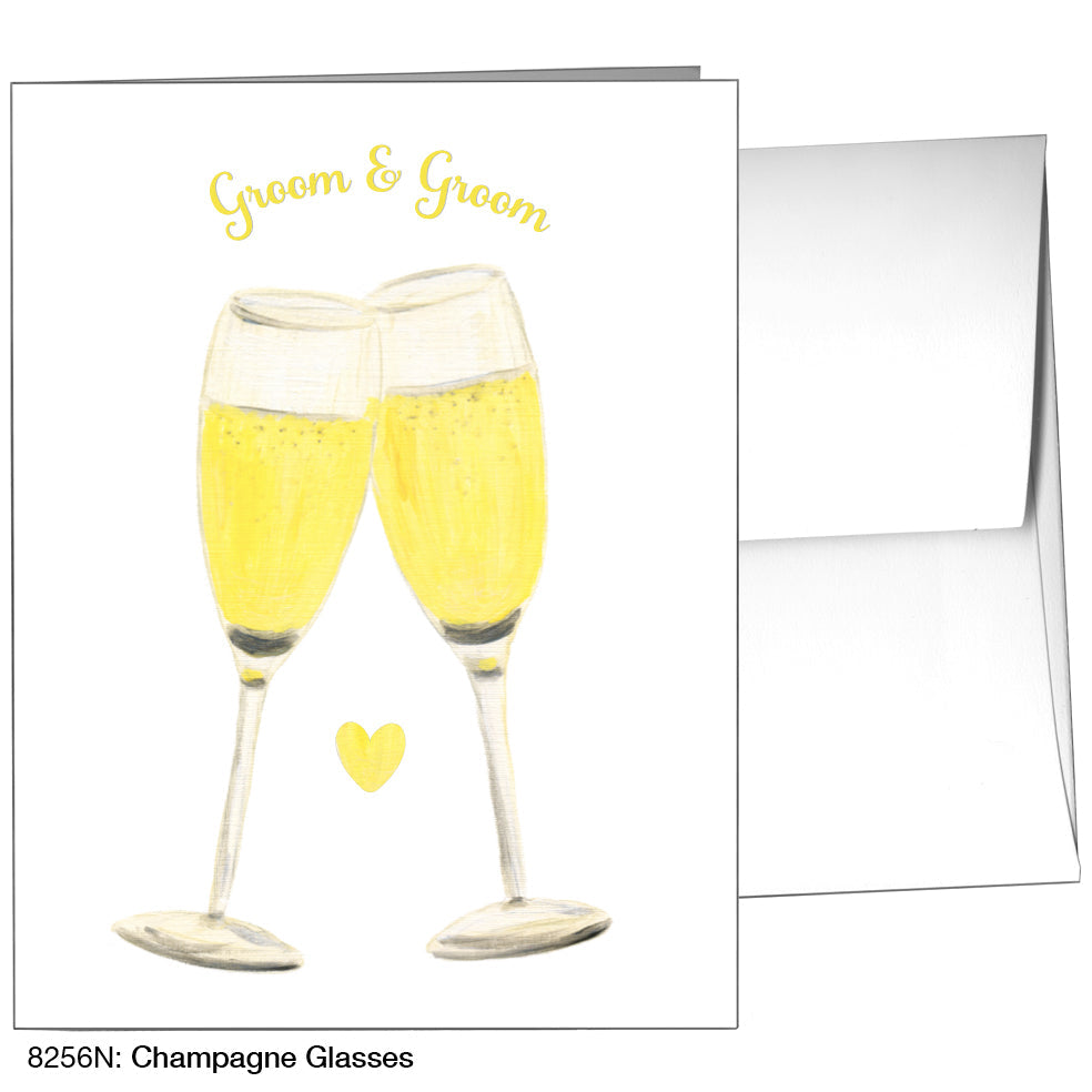 Champagne Glasses, Greeting Card (8256N)