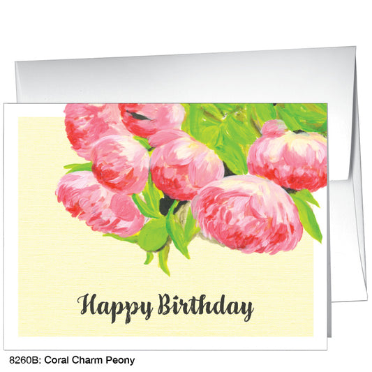 Coral Charm Peony, Greeting Card (8260B)