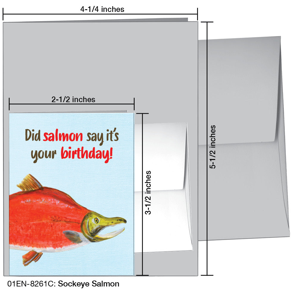 Sockeye Salmon, Greeting Card (8261C)