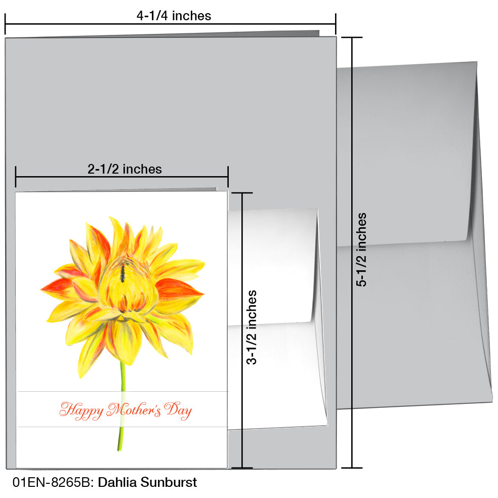 Dahlia Sunburst, Greeting Card (8265B)