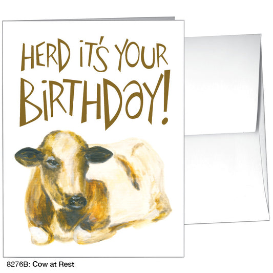 Cow At Rest, Greeting Card (8276B)