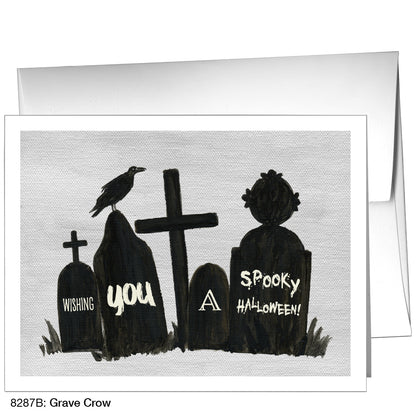 Grave Crow, Greeting Card (8287B)