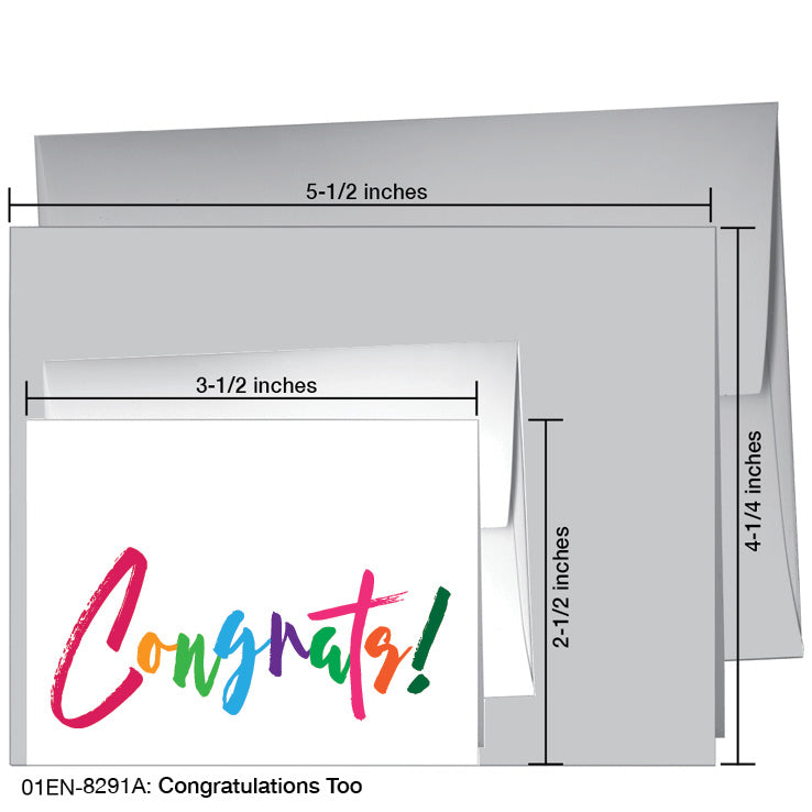 Congratulations Too, Greeting Card (8291A)