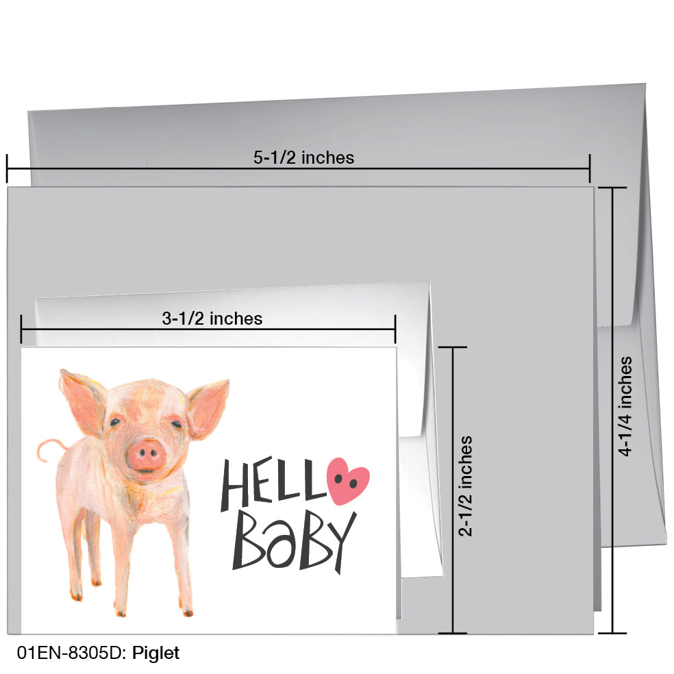 Piglet, Greeting Card (8305D)