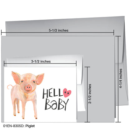 Piglet, Greeting Card (8305D)