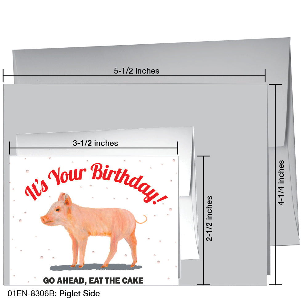 Piglet Side, Greeting Card (8306B)