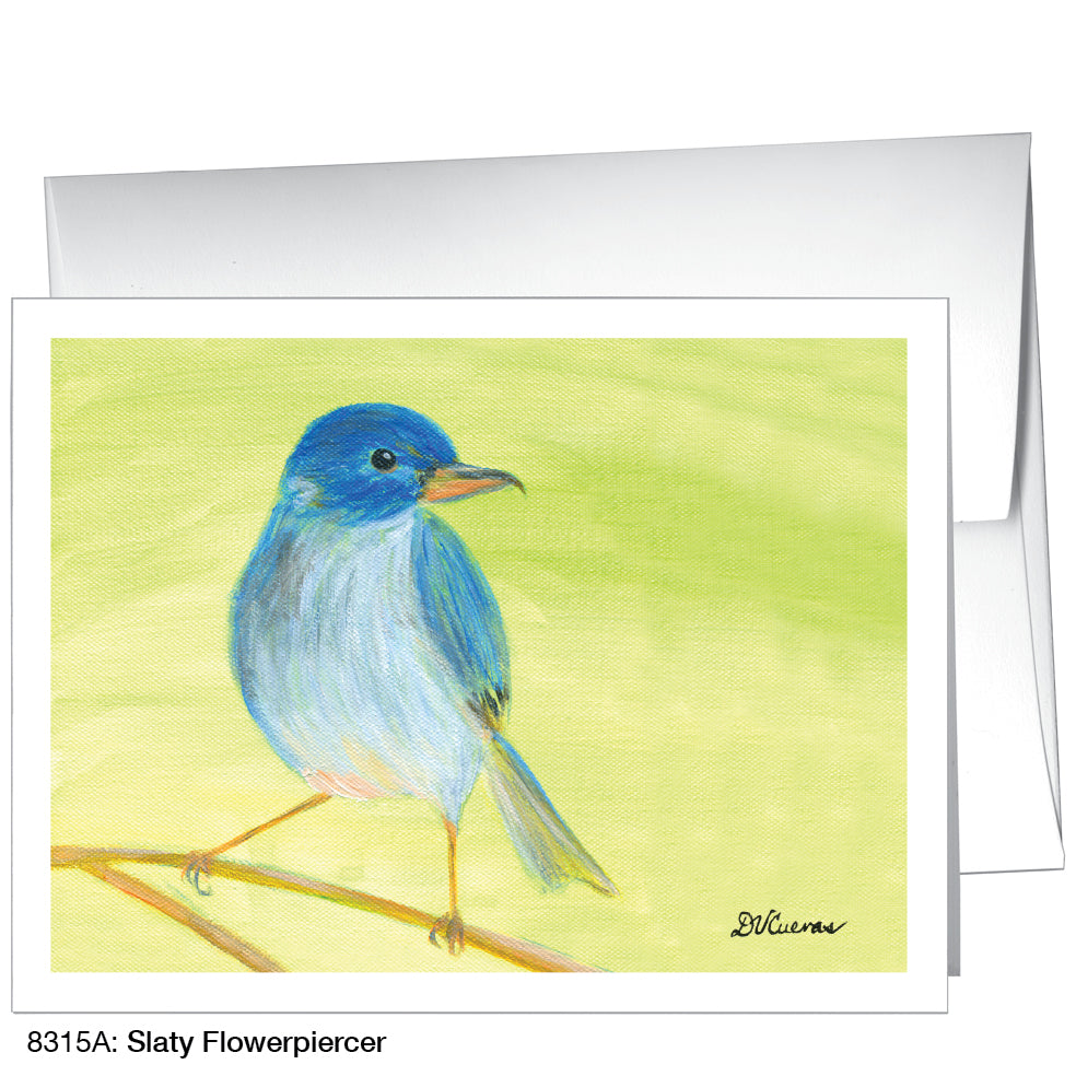 Slaty Flowerpiercer, Greeting Card (8315A)