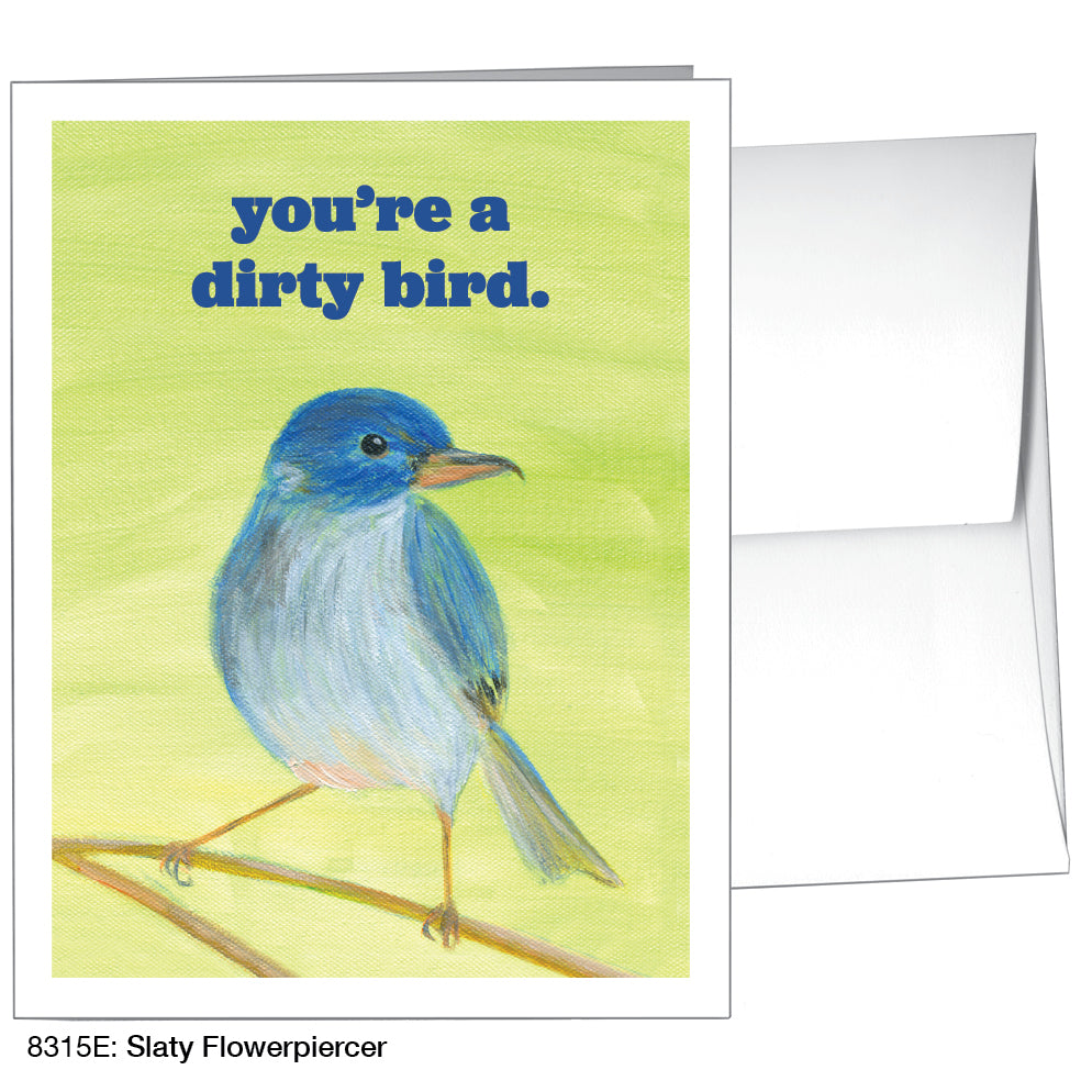 Slaty Flowerpiercer, Greeting Card (8315E)