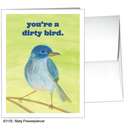 Slaty Flowerpiercer, Greeting Card (8315E)