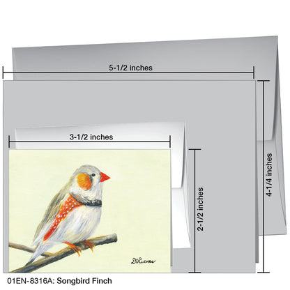 Songbird Finch, Greeting Card (8316A)