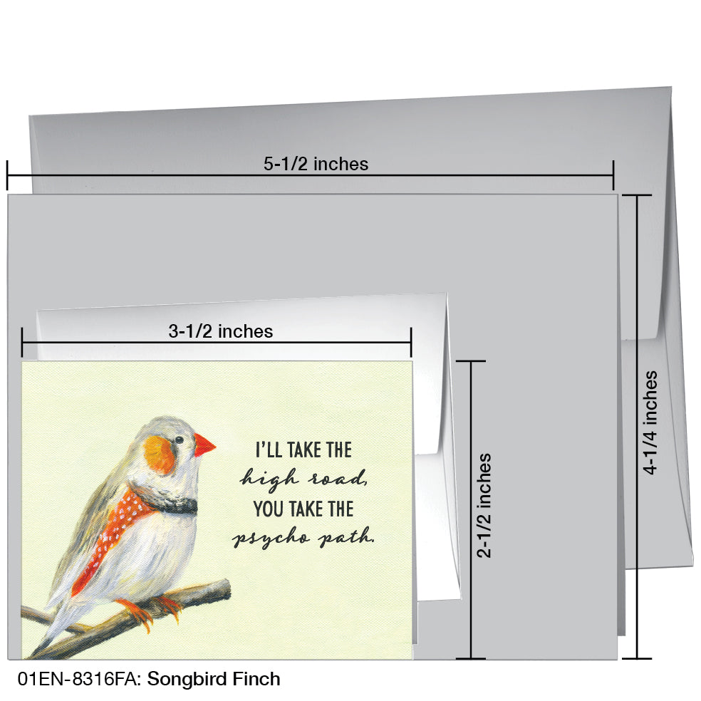 Songbird Finch, Greeting Card (8316FA)