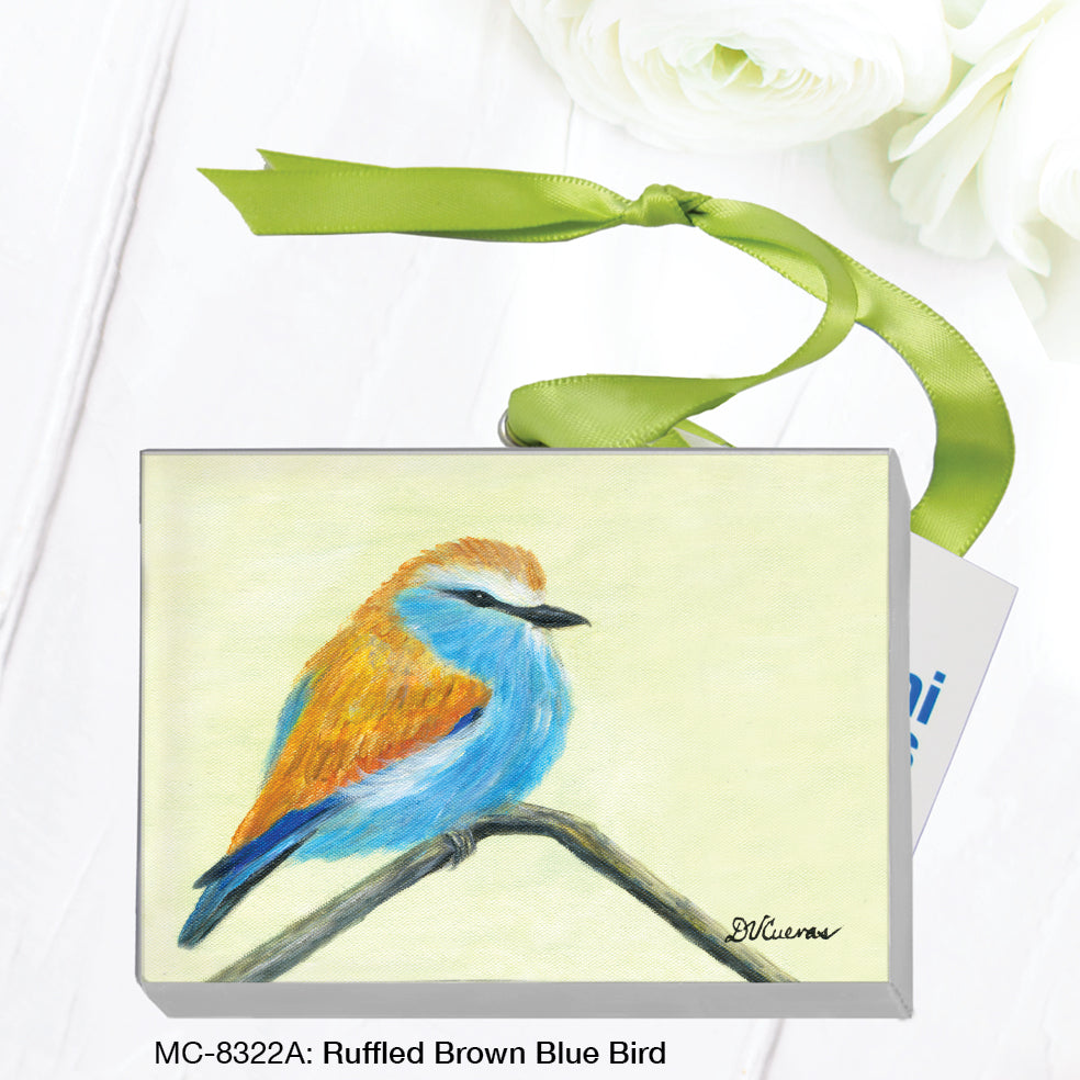 Ruffled Brown Blue Bird (Mc-8322A)