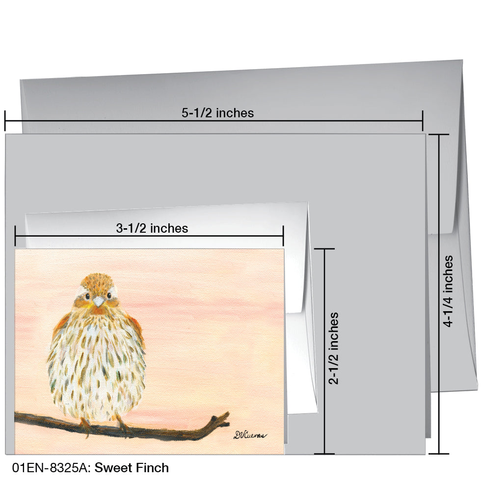 Sweet Finch, Greeting Card (8325A)