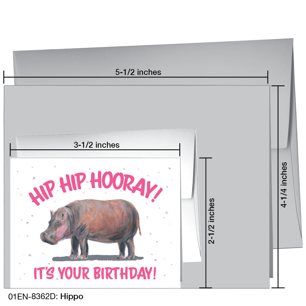 Hippo, Greeting Card (8362D)