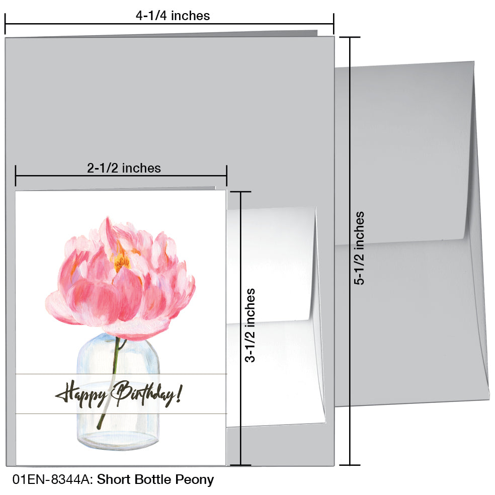 Short Bottle Peony, Greeting Card (8344A)