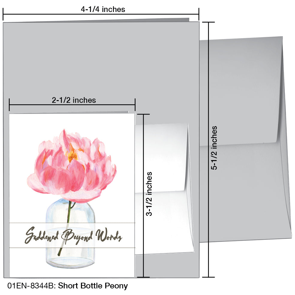 Short Bottle Peony, Greeting Card (8344B)