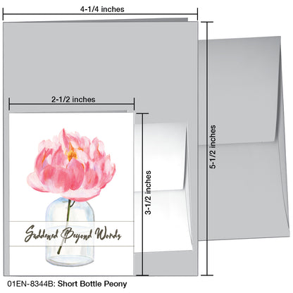 Short Bottle Peony, Greeting Card (8344B)