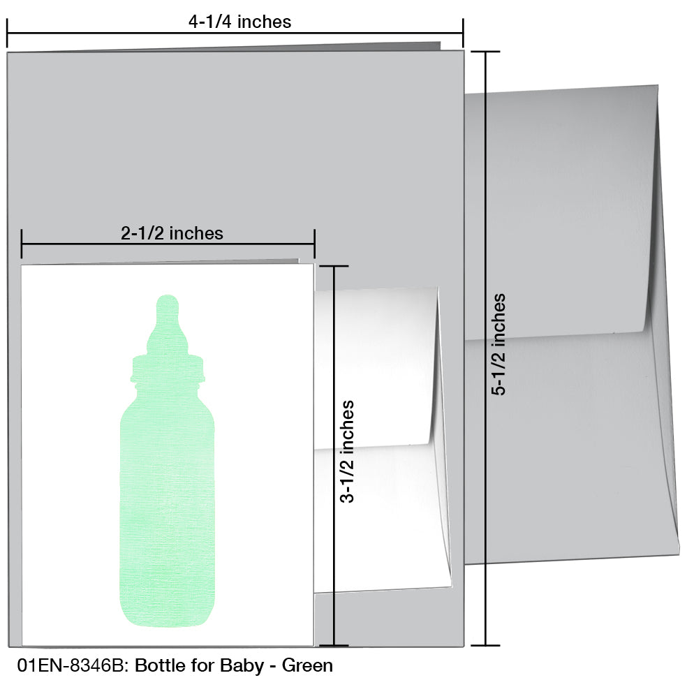 Bottle For Baby, Greeting Card (8346B)