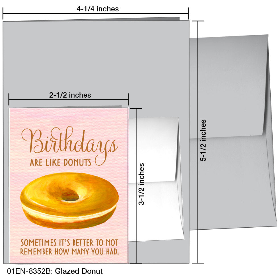 Glazed Donut, Greeting Card (8352B)