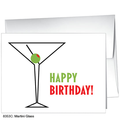 Martini Glass, Greeting Card (8353C)