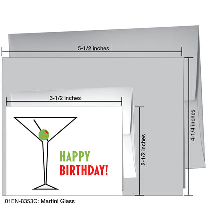 Martini Glass, Greeting Card (8353C)