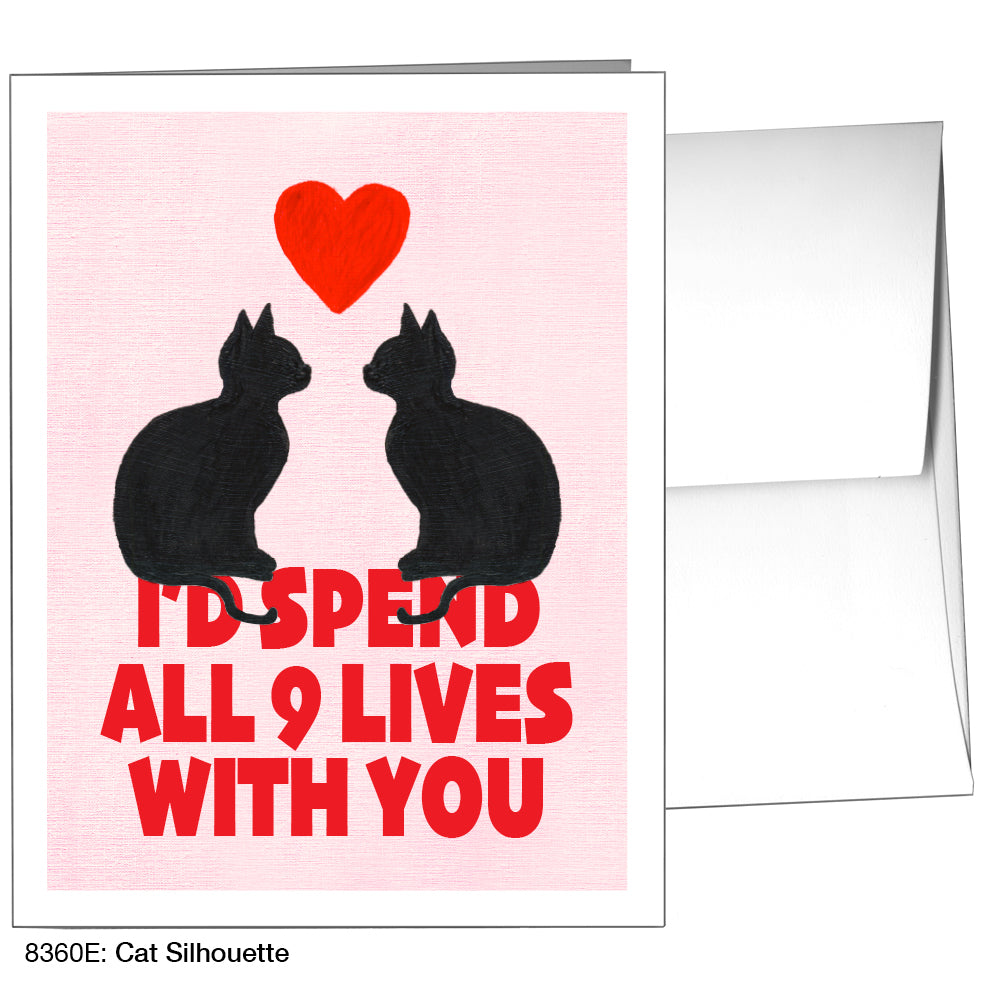 Cat Silhouette, Greeting Card (8360E)