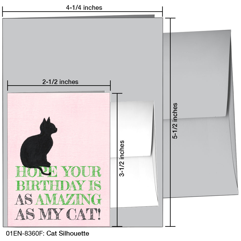 Cat Silhouette, Greeting Card (8360F)