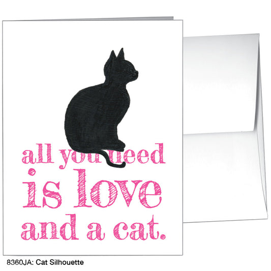 Cat Silhouette, Greeting Card (8360JA)