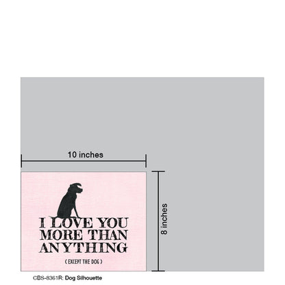 Dog Silhouette, Card Board (8361R)