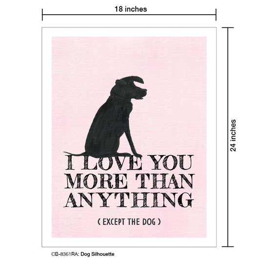 Dog Silhouette, Card Board (8361RA)