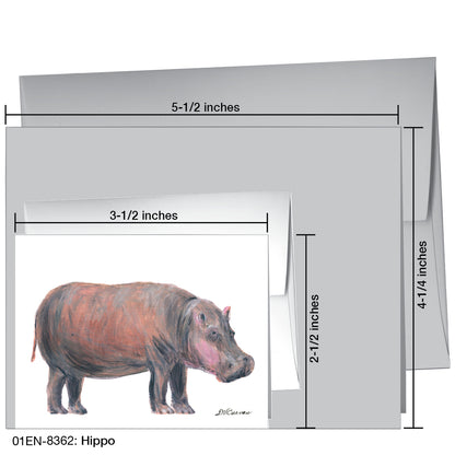 Hippo, Greeting Card (8362)