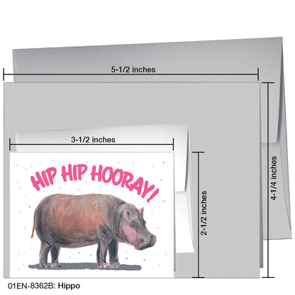 Hippo, Greeting Card (8362B)